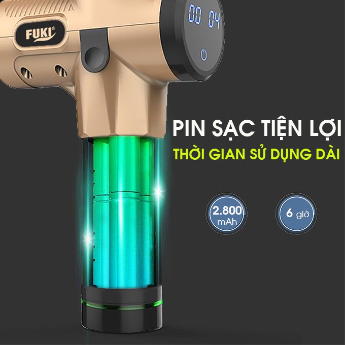 Súng massage toàn thân Fuki Magic Gun MG007 (Vàng Gold)